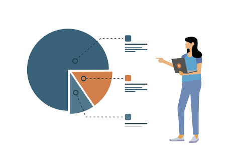 Data & Analytics Illustration von Data Analytics mit mehreren Dashboards
