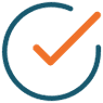 Das Symbol Check steht für eine fehlerfreie Dateneingabe